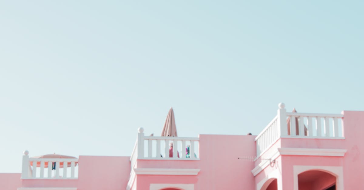 Free stock photo of apartment building, blue, pink