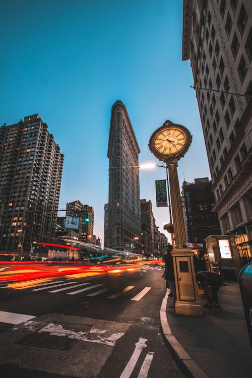 Flatiron Building in Time Lapse Photgraphy 