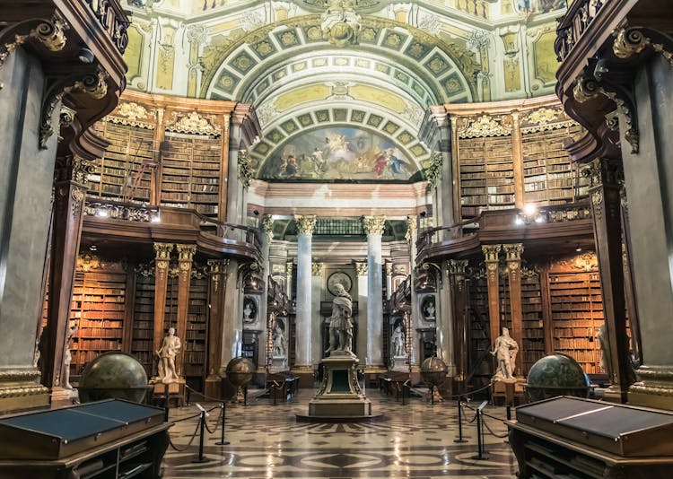 Inside Of Austrian National Library 