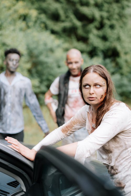 Free People in Zombie Costume  Stock Photo