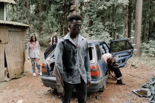 Zombies near Abandoned Car 