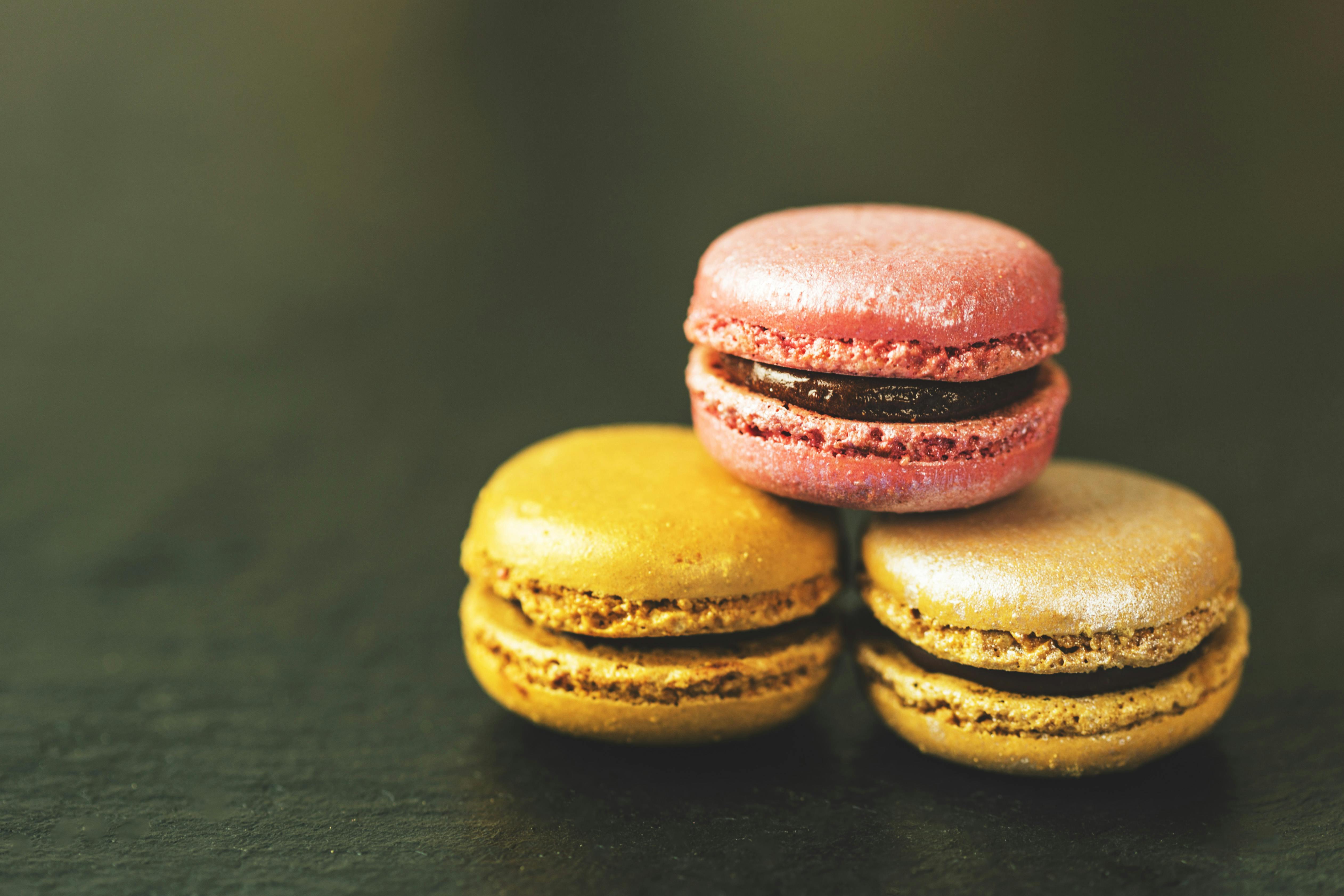 Three French Macarons · Free Stock Photo