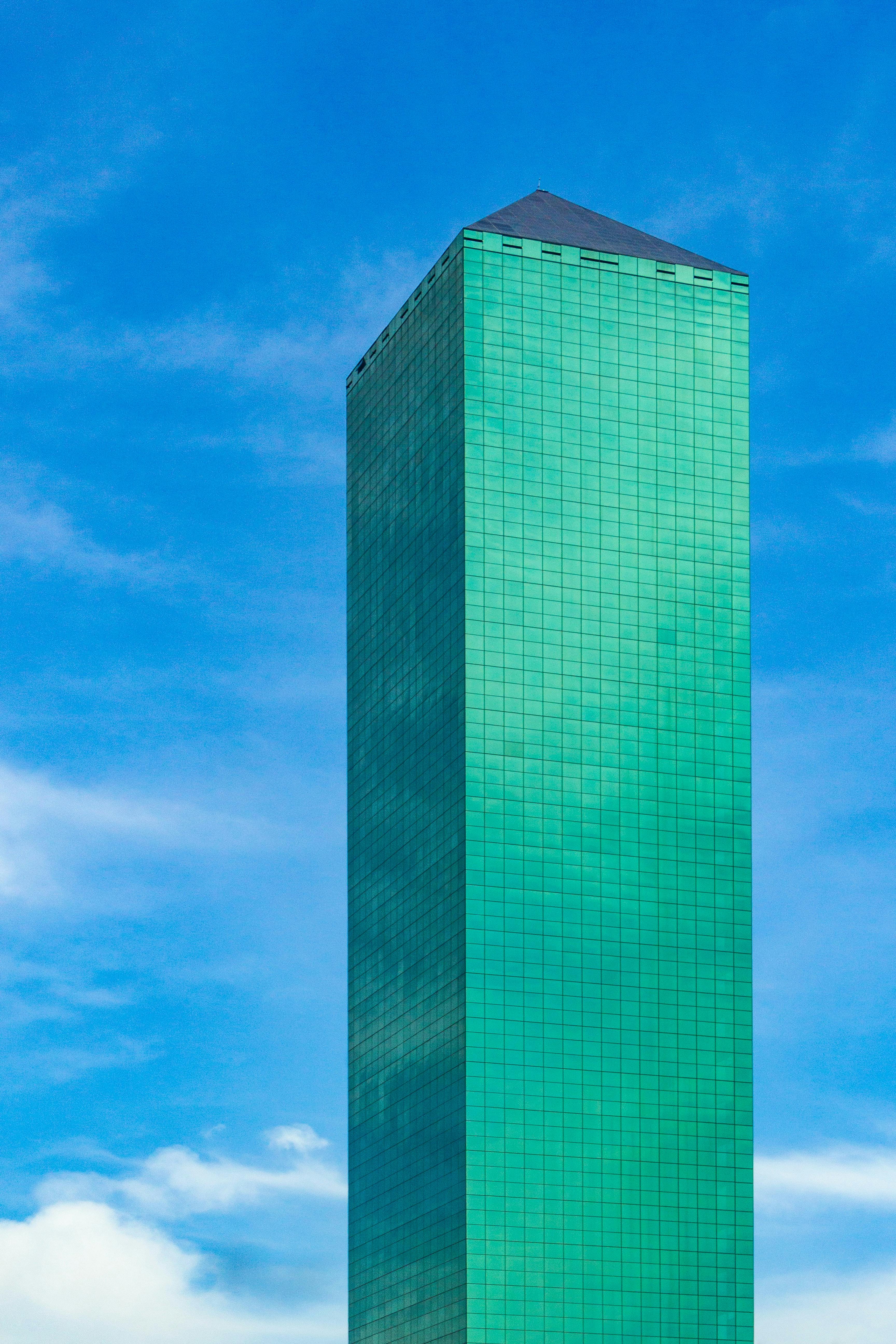 modern skyscraper in city downtown
