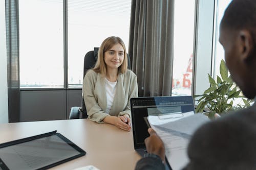 Candidate having an Interview