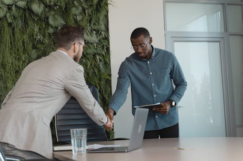 Man Meeting the Interviewer