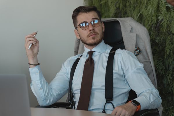 Black professional in technology meeting