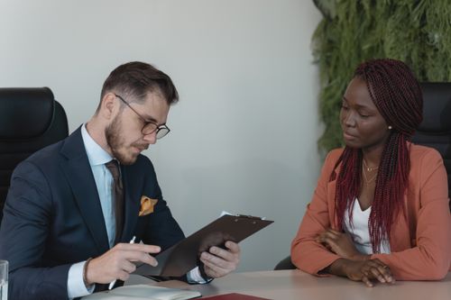 A candidate in an HR interview round — screenshot placeholder showing a mock one-on-one interview setting
