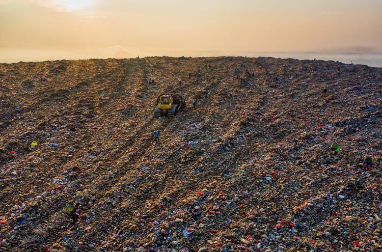 Aerial Footage Of Landfill 