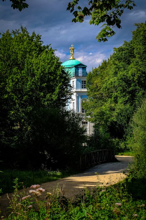 Green Trees Beside Cathedral