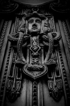 Free stock photo of black-and-white, art, landmark, metal