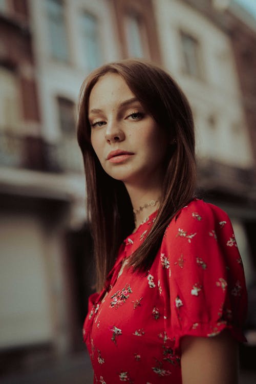 A Woman Posing at the Camera