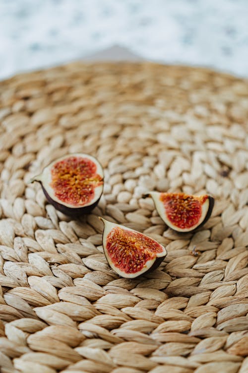 Sliced Fig Fruit in Close Up Photography