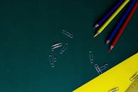 Purple Yellow and Pink Coloring Pencils