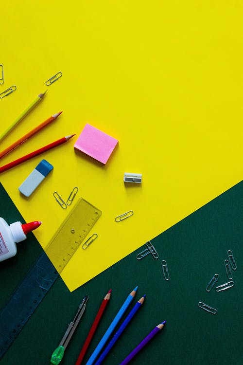 Colored Pencils on the Table