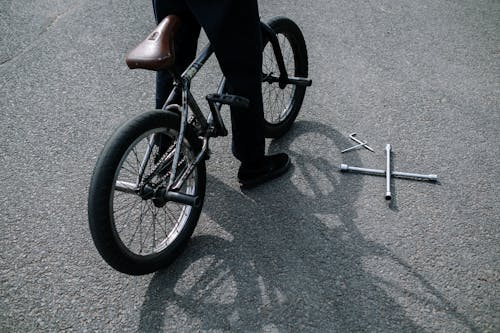 Person riding a BMX