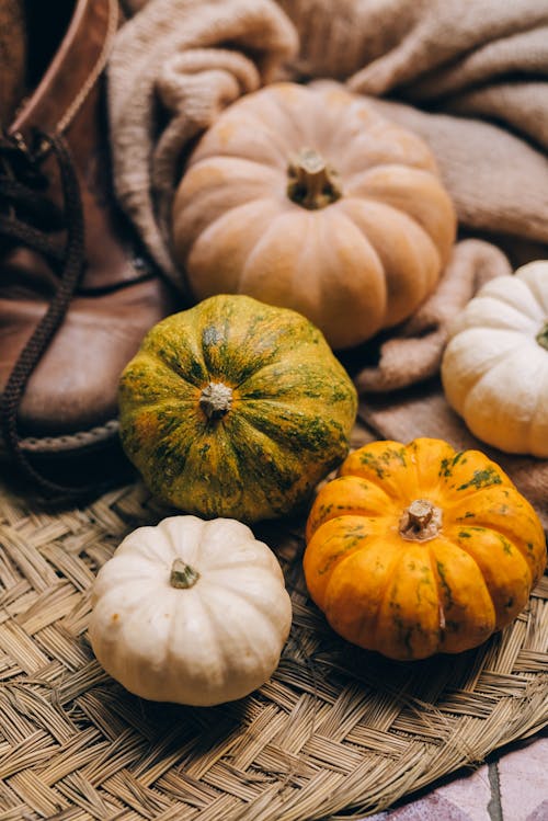 Pumpkins on the Woven Basket