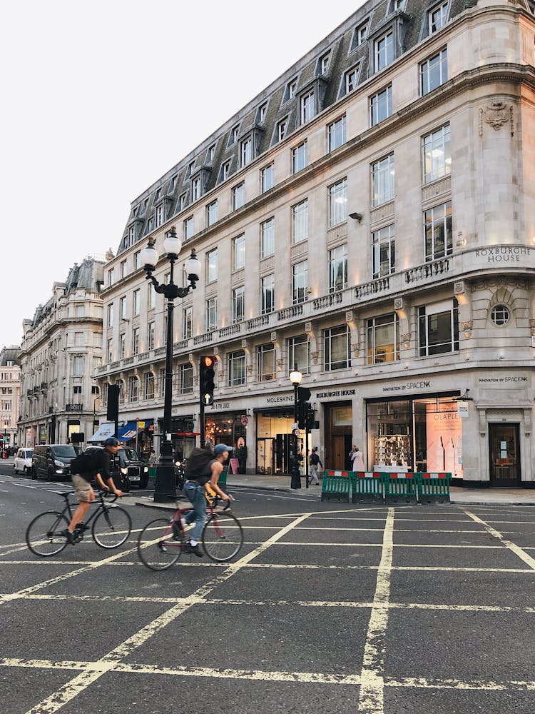 Cyclists Passing By Regent Street, London