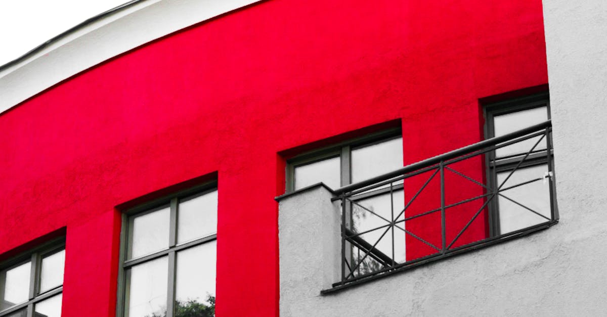 Building Painted in Vibrant Red Color · Free Stock Photo