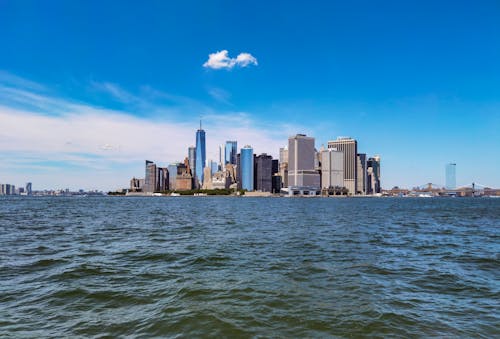 The Famous Sky Scrapers of New York with a View from Across the Hudson River