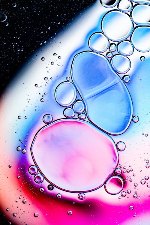 Pink and Blue Bubbles