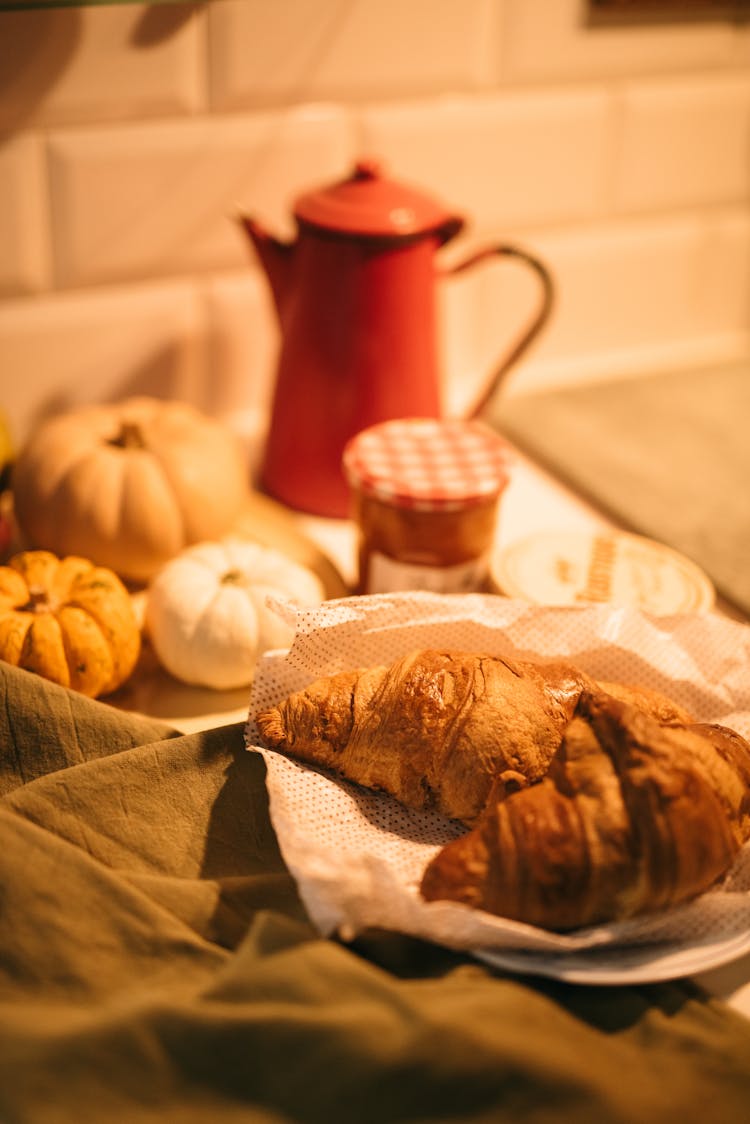 Croissants On The Kitchen Counter