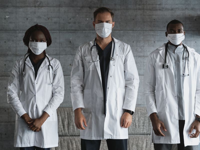 Group of doctors at a medical camp