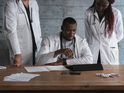 Medical team collaborating