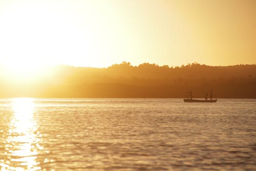 Free stock photo of canoe, fishermen, river