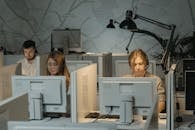 Call Center Agents Working in the Office