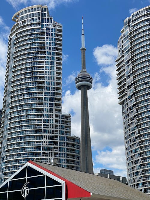 A Photo of Canadian National Tower Under Blue Sky