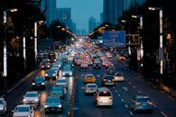Cars on Road during Evening