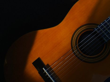 Close-up of Acoustic Guitar 