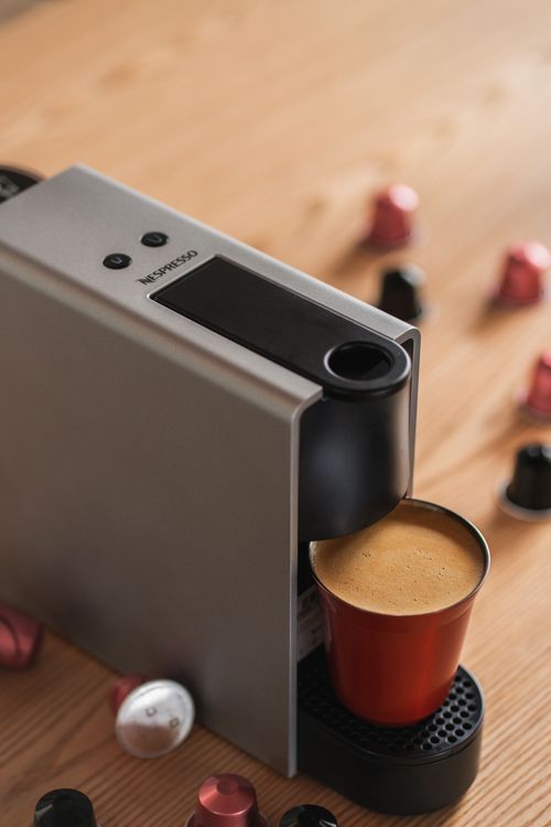 Black Espresso Maker With Cup Free Stock Photo black-espresso-maker-with-cup-free-stock-photo