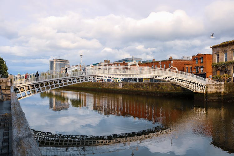 Beautiful Ha Penny Bridge In Dublin City