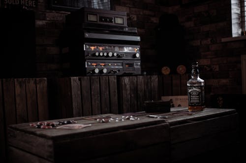 Jack Daniels on a Wooden Table