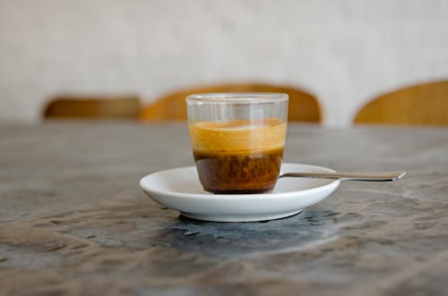 Free Close-Up Shot of a Cup of Espresso Stock Photo