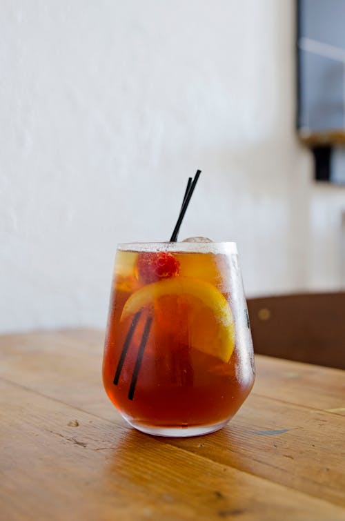 Close-Up Shot of a Glass of Drink