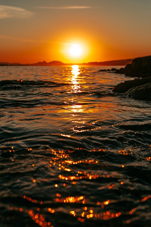 Бесплатное стоковое фото с аквамарин, апельсин, берег