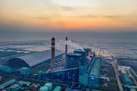 Aerial Shot of an Industrial Factory