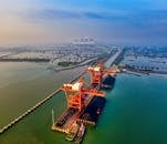 Aerial Shot of Port and a Pier