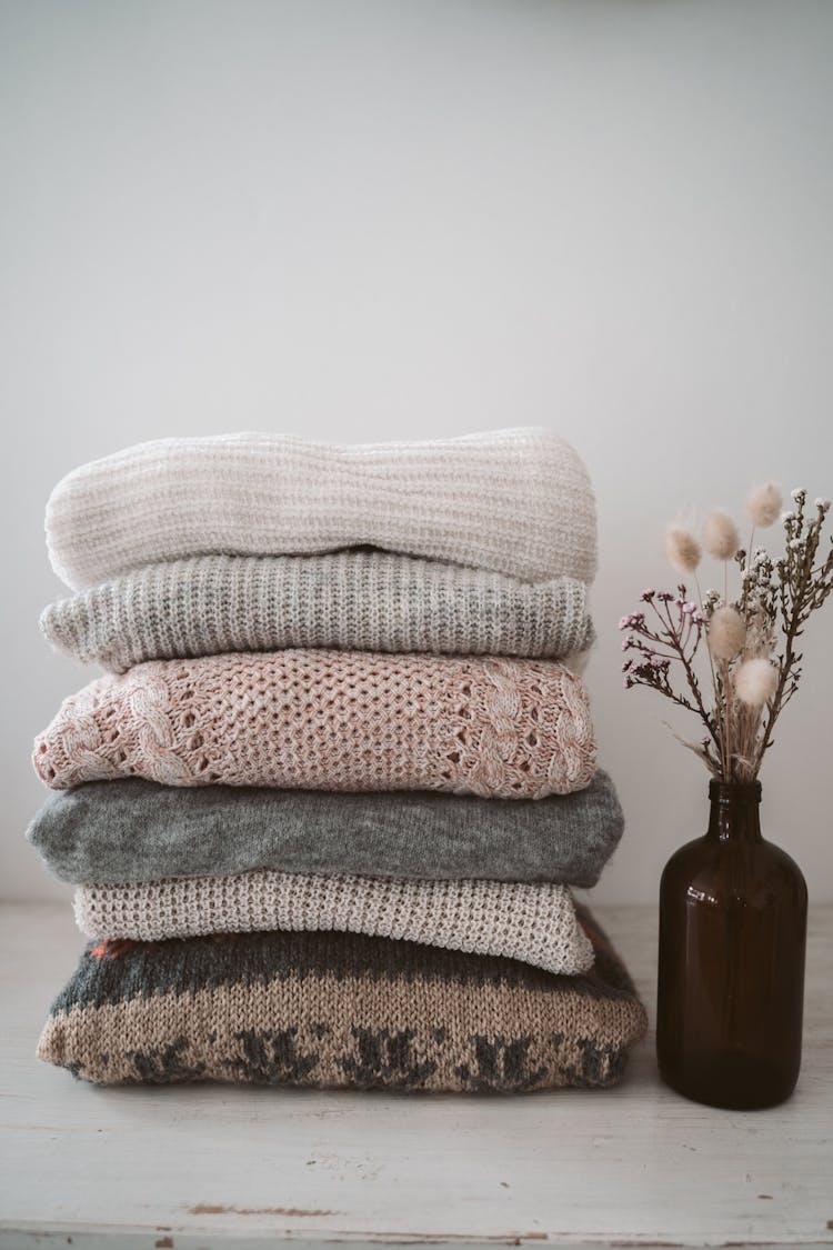 Folded Knitted Sweaters