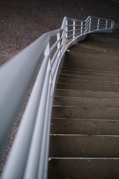 Metal Handrail on a Staircase