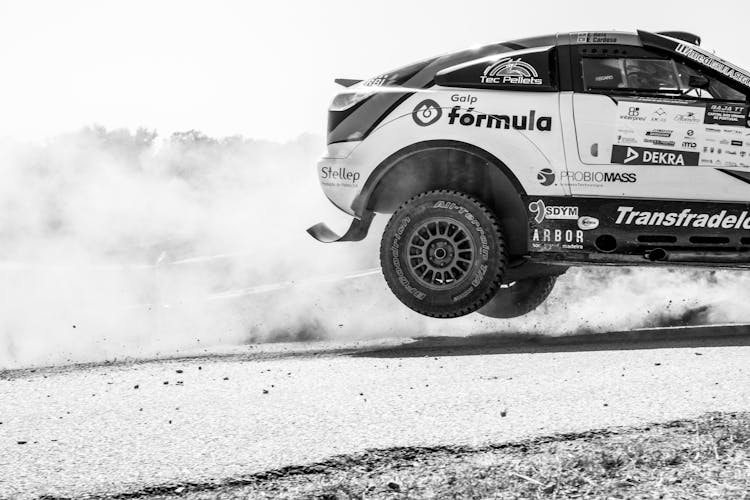 Dust Behind Rally Car