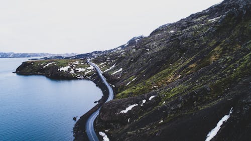 Scenic View of the Road in the Mountains