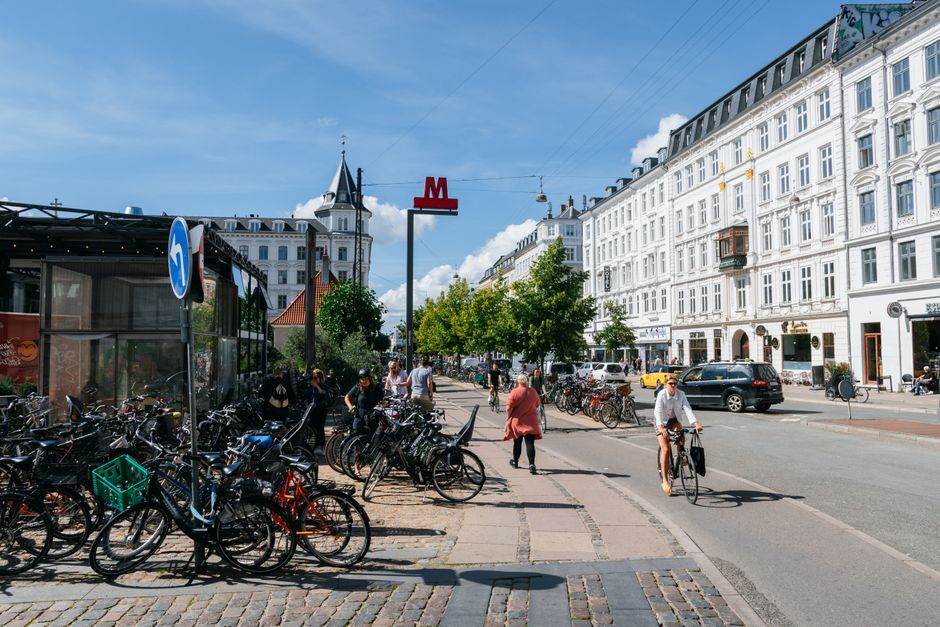 Tourists walking on Strøget, Copenhagen, Denmark, with a focus on being aware of surroundings