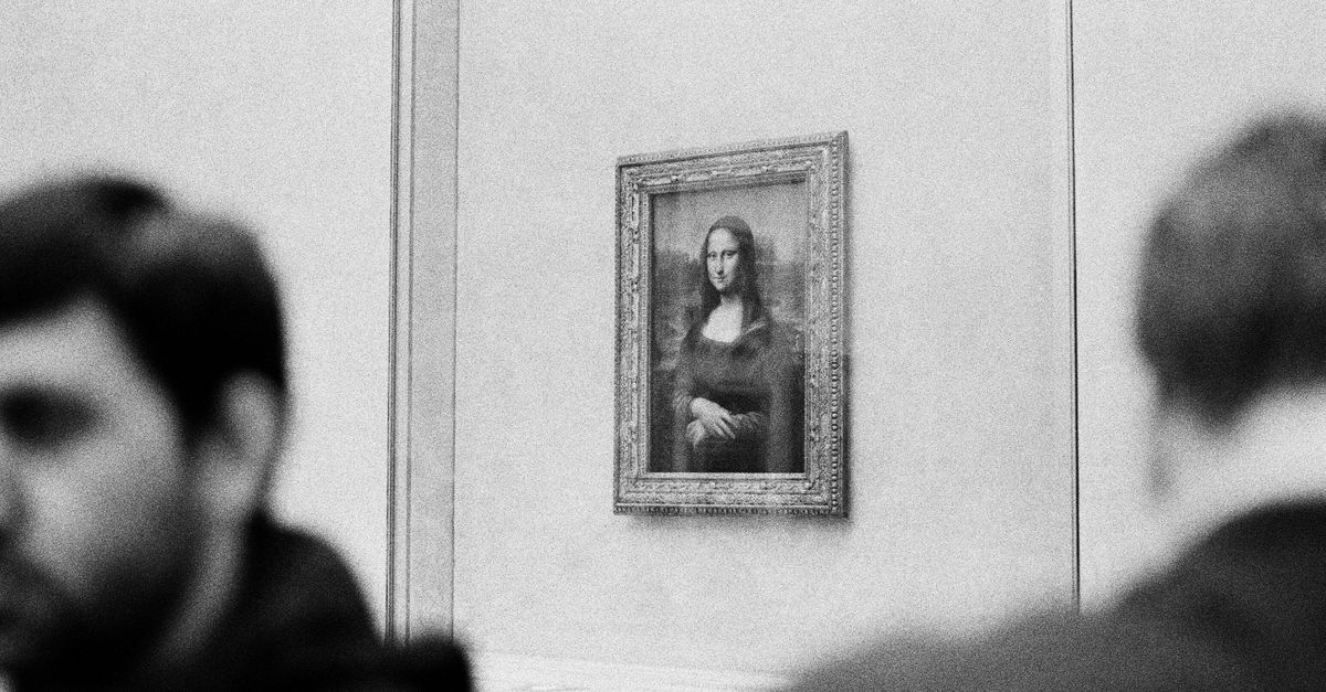 A split-screen showing a classical Renaissance painting on one side and a hyper-realistic AI-generated portrait in a similar style on the other.