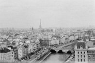 Grayscale Photo of City Buildings