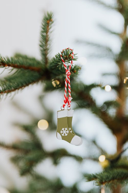 A Close-Up Shot of a Christmas Ornament