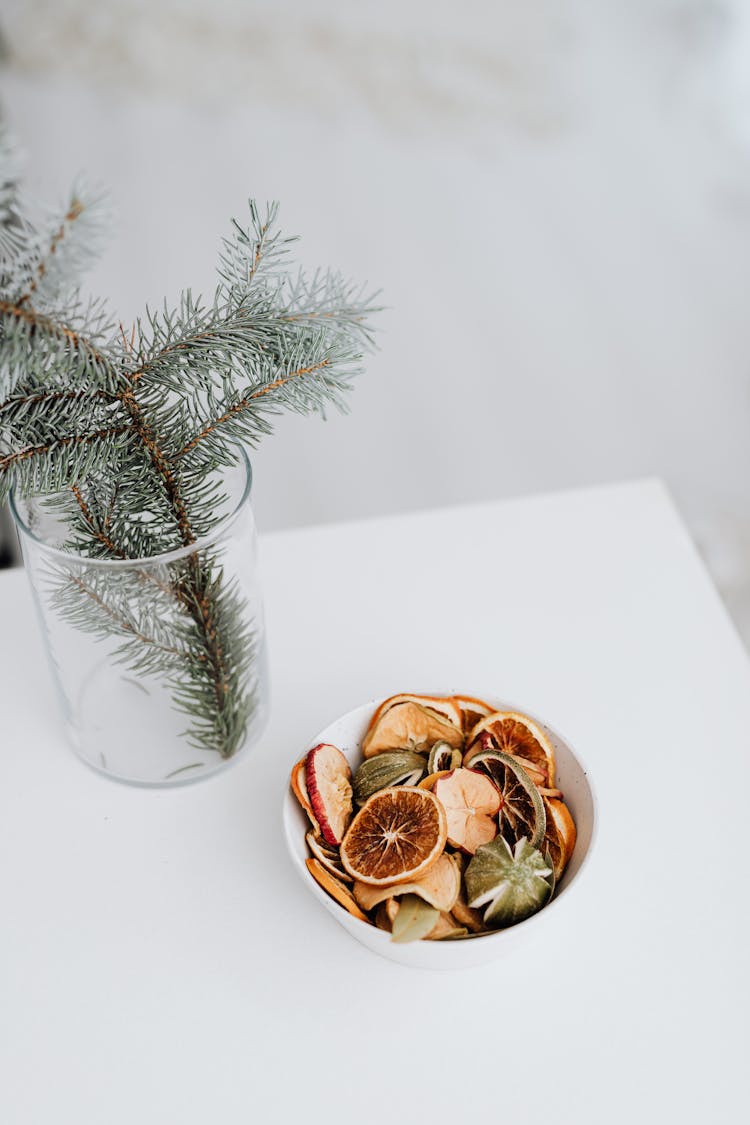 Dry Fruits And Christmas Decorations