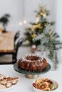 Chocolate Cake on White Ceramic Plate